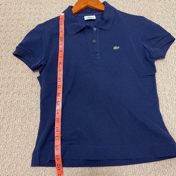Lacoste Piqué Polo T-Shirt Blue - Picture 11 of 12